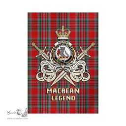ScotsTee Shop Scottish MacBean Clan Crest Tartan Flag The Golden Sword of Courageous Legacy Flag