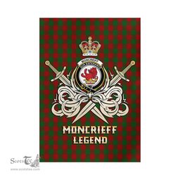 ScotsTee Shop Scottish Moncrieff Clan Crest Tartan Flag The Golden Sword of Courageous Legacy Flag