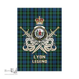 ScotsTee Shop Scottish Lyon Clan Crest Tartan Flag The Golden Sword of Courageous Legacy Flag
