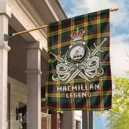 ScotsTee Shop Scottish MacMillan Old Modern Clan Crest Tartan Flag The Golden Sword of Courageous Legacy Flag