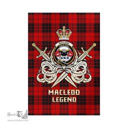 ScotsTee Shop Scottish MacLeod of Raasay Clan Crest Tartan Flag The Golden Sword of Courageous Legacy Flag