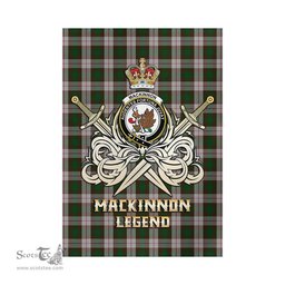ScotsTee Shop Scottish MacKinnon Dress Clan Crest Tartan Flag The Golden Sword of Courageous Legacy Flag