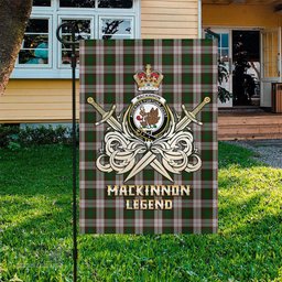 ScotsTee Shop Scottish MacKinnon Dress Clan Crest Tartan Flag The Golden Sword of Courageous Legacy Flag