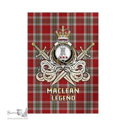 ScotsTee Shop Scottish MacLean of Duart Dress Red Clan Crest Tartan Flag The Golden Sword of Courageous Legacy Flag