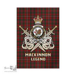 ScotsTee Shop Scottish MacKinnon Clan Crest Tartan Flag The Golden Sword of Courageous Legacy Flag