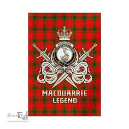 ScotsTee Shop Scottish MacQuarrie Modern Clan Crest Tartan Flag The Golden Sword of Courageous Legacy Flag