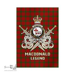 ScotsTee Shop Scottish MacDonald of Sleat Clan Crest Tartan Flag The Golden Sword of Courageous Legacy Flag
