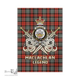 ScotsTee Shop Scottish MacLachlan Weathered Clan Crest Tartan Flag The Golden Sword of Courageous Legacy Flag