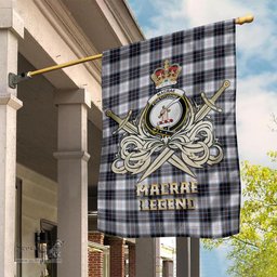 ScotsTee Shop Scottish MacRae Dress Modern Clan Crest Tartan Flag The Golden Sword of Courageous Legacy Flag