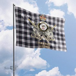 ScotsTee Shop Scottish MacRae Dress Modern Clan Crest Tartan Flag The Golden Sword of Courageous Legacy Flag