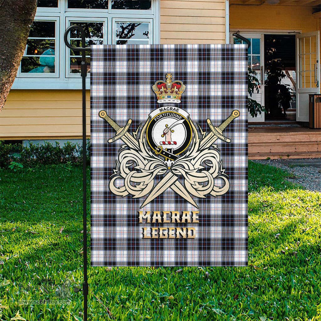ScotsTee Shop Scottish MacRae Dress Modern Clan Crest Tartan Flag The Golden Sword of Courageous Legacy Flag