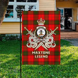 ScotsTee Shop Scottish Maxtone Clan Crest Tartan Flag The Golden Sword of Courageous Legacy Flag