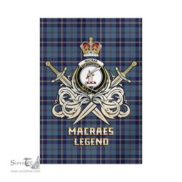 ScotsTee Shop Scottish MacRae of America Clan Crest Tartan Flag The Golden Sword of Courageous Legacy Flag