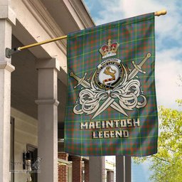 ScotsTee Shop Scottish MacIntosh Hunting Ancient Clan Crest Tartan Flag The Golden Sword of Courageous Legacy Flag