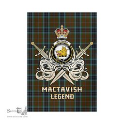 ScotsTee Shop Scottish MacTavish Hunting Clan Crest Tartan Flag The Golden Sword of Courageous Legacy Flag