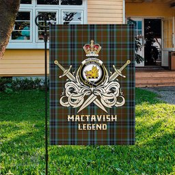 ScotsTee Shop Scottish MacTavish Hunting Clan Crest Tartan Flag The Golden Sword of Courageous Legacy Flag