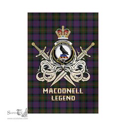 ScotsTee Shop Scottish MacDonell of Glengarry Clan Crest Tartan Flag The Golden Sword of Courageous Legacy Flag