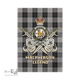 ScotsTee Shop Scottish MacPherson Dress Clan Crest Tartan Flag The Golden Sword of Courageous Legacy Flag