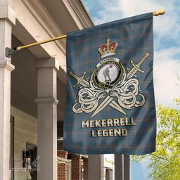 ScotsTee Shop Scottish McKerrell of Hillhouse Dress Clan Crest Tartan Flag The Golden Sword of Courageous Legacy Flag