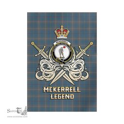 ScotsTee Shop Scottish McKerrell of Hillhouse Dress Clan Crest Tartan Flag The Golden Sword of Courageous Legacy Flag