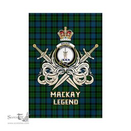 ScotsTee Shop Scottish MacKay Modern Clan Crest Tartan Flag The Golden Sword of Courageous Legacy Flag