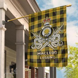 ScotsTee Shop Scottish MacLeod of Lewis Ancient Clan Crest Tartan Flag The Golden Sword of Courageous Legacy Flag