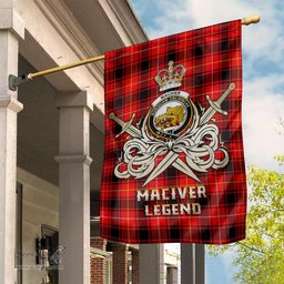 ScotsTee Shop Scottish MacIver Modern Clan Crest Tartan Flag The Golden Sword of Courageous Legacy Flag