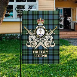ScotsTee Shop Scottish MacKay Ancient Clan Crest Tartan Flag The Golden Sword of Courageous Legacy Flag
