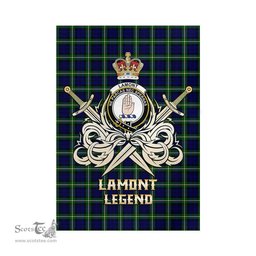 ScotsTee Shop Scottish Lamont Modern Clan Crest Tartan Flag The Golden Sword of Courageous Legacy Flag