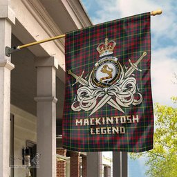 ScotsTee Shop Scottish MacKintosh Hunting Modern Clan Crest Tartan Flag The Golden Sword of Courageous Legacy Flag