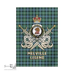 ScotsTee Shop Scottish Melville Ancient Clan Crest Tartan Flag The Golden Sword of Courageous Legacy Flag