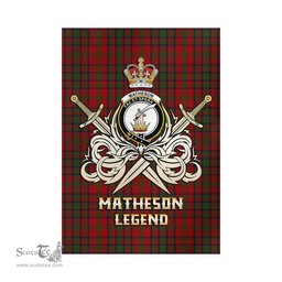 ScotsTee Shop Scottish Matheson Dress Clan Crest Tartan Flag The Golden Sword of Courageous Legacy Flag