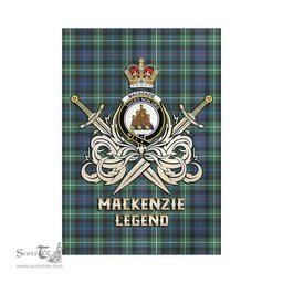 ScotsTee Shop Scottish MacKenzie Ancient Clan Crest Tartan Flag The Golden Sword of Courageous Legacy Flag