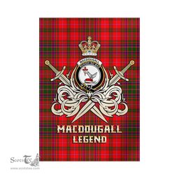 ScotsTee Shop Scottish MacDougall Modern Clan Crest Tartan Flag The Golden Sword of Courageous Legacy Flag