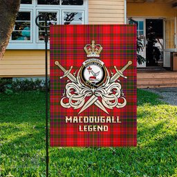 ScotsTee Shop Scottish MacDougall Modern Clan Crest Tartan Flag The Golden Sword of Courageous Legacy Flag