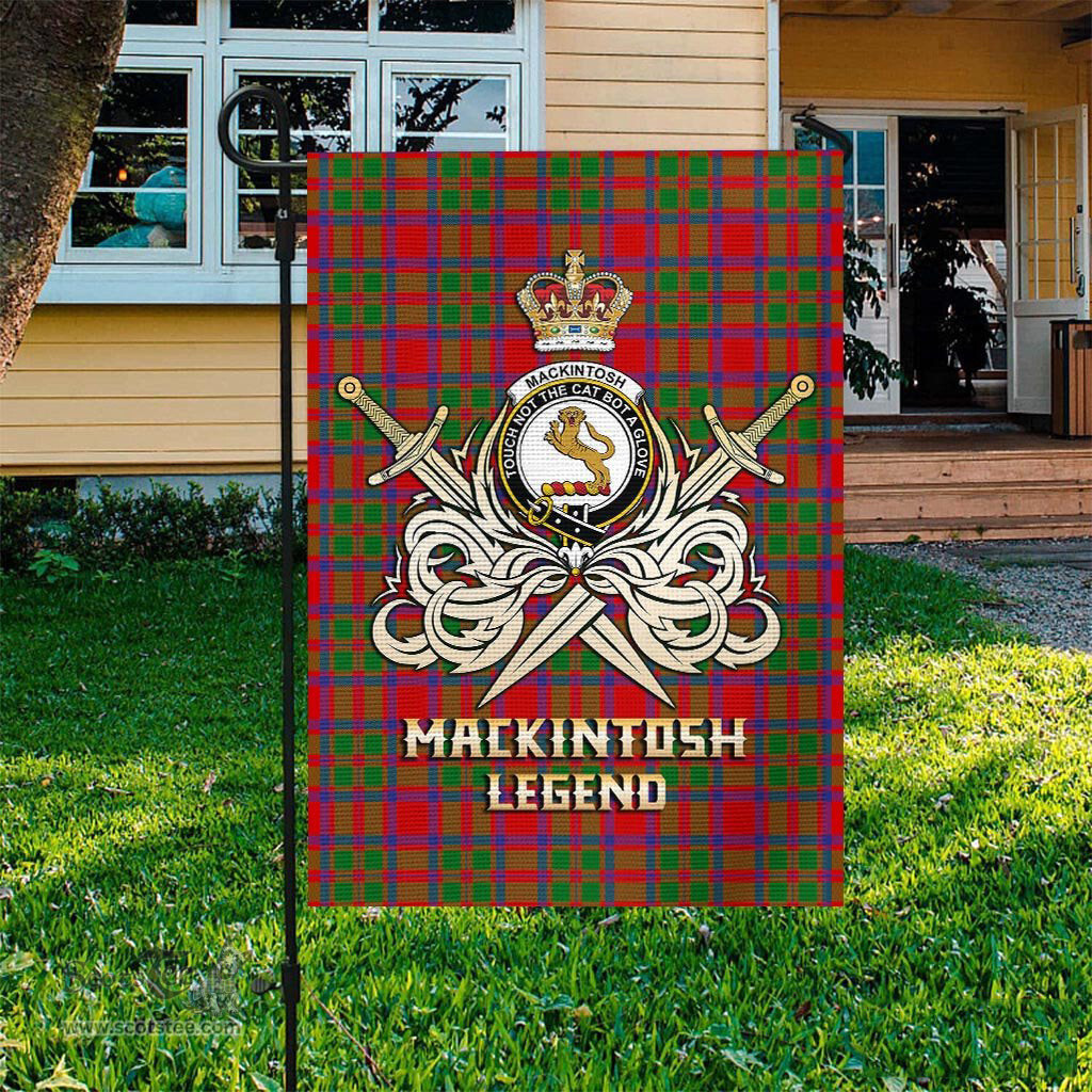 ScotsTee Shop Scottish MacKintosh Modern Clan Crest Tartan Flag The Golden Sword of Courageous Legacy Flag