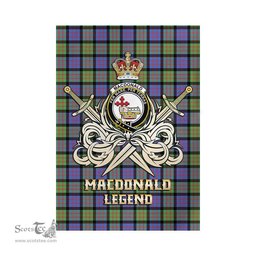 ScotsTee Shop Scottish MacDonald Ancient Clan Crest Tartan Flag The Golden Sword of Courageous Legacy Flag