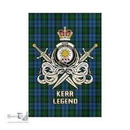 ScotsTee Shop Scottish Kerr Hunting Clan Crest Tartan Flag The Golden Sword of Courageous Legacy Flag