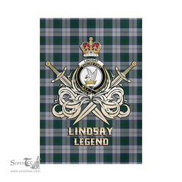 ScotsTee Shop Scottish Lindsay Dress Clan Crest Tartan Flag The Golden Sword of Courageous Legacy Flag