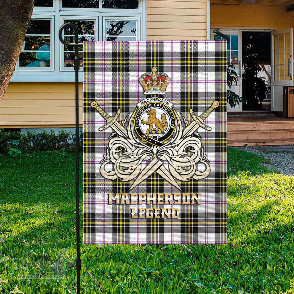 ScotsTee Shop Scottish MacPherson Dress Modern Clan Crest Tartan Flag The Golden Sword of Courageous Legacy Flag
