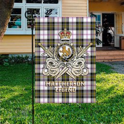 ScotsTee Shop Scottish MacPherson Dress Modern Clan Crest Tartan Flag The Golden Sword of Courageous Legacy Flag