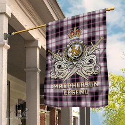 ScotsTee Shop Scottish MacPherson Hunting Modern Clan Crest Tartan Flag The Golden Sword of Courageous Legacy Flag
