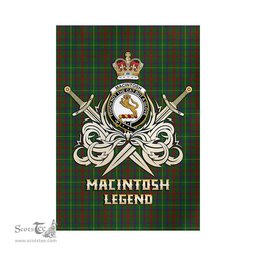 ScotsTee Shop Scottish MacIntosh Hunting Clan Crest Tartan Flag The Golden Sword of Courageous Legacy Flag