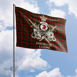 ScotsTee Shop Scottish MacNicol Clan Crest Tartan Flag The Golden Sword of Courageous Legacy Flag