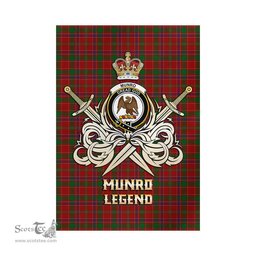 ScotsTee Shop Scottish Munro Clan Crest Tartan Flag The Golden Sword of Courageous Legacy Flag