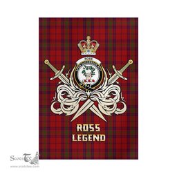 ScotsTee Shop Scottish Ross Old Clan Crest Tartan Flag The Golden Sword of Courageous Legacy Flag