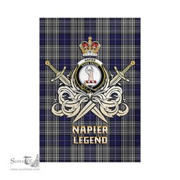 ScotsTee Shop Scottish Napier Clan Crest Tartan Flag The Golden Sword of Courageous Legacy Flag