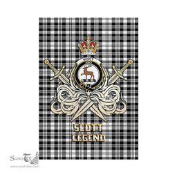 ScotsTee Shop Scottish Scott Black White Clan Crest Tartan Flag The Golden Sword of Courageous Legacy Flag