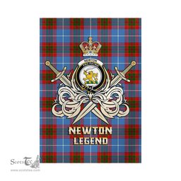 ScotsTee Shop Scottish Newton Clan Crest Tartan Flag The Golden Sword of Courageous Legacy Flag