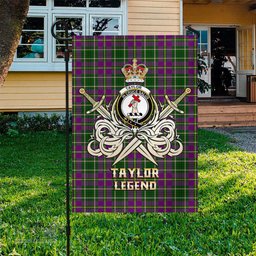 ScotsTee Shop Scottish Taylor Clan Crest Tartan Flag The Golden Sword of Courageous Legacy Flag
